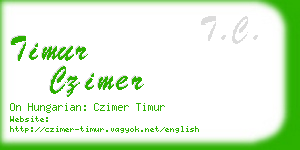 timur czimer business card